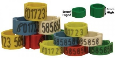 Personalised Lasered Telephone Clip Rings 5mm Pack of 50