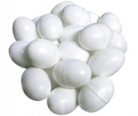 Plastic Hollow Dummy Pigeon Eggs - Pack of 10