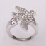 18k White Gold Plated Flying Pigeon Ring