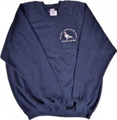 Navy Blue 'Jerzees' Embroidered Sweatshirt - Ex Ex Large