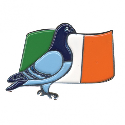 Badge - Premier Pigeon/Flag Design - Irish Flag