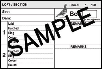 Nestbox Breeding Cards - Pack of 25