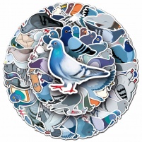 Pigeon Stickers - Pack of 50 Assorted Designs