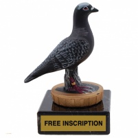 Pigeon on Real Marble Base 4'' (10cm)